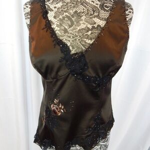 Adrianna Papell Beaded Evening Top Size 14